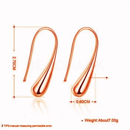 Brass Dangle Earrings EJEW-BB35206-RG-1