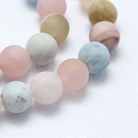 Natural Morganite Beads Strands G-E365-03-6mm-1