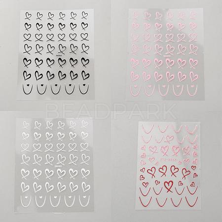 4 Sheets 4 Styles Plastic Stickers MRMJ-DJ0001-11-1