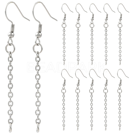 304 Stainless Steel Earring Hook EJEW-YW00016-01-1