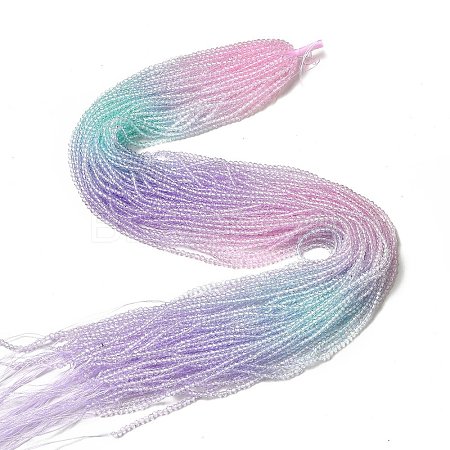 Transparent Gradient Color Glass Beads Strands GLAA-H021-01A-06-1
