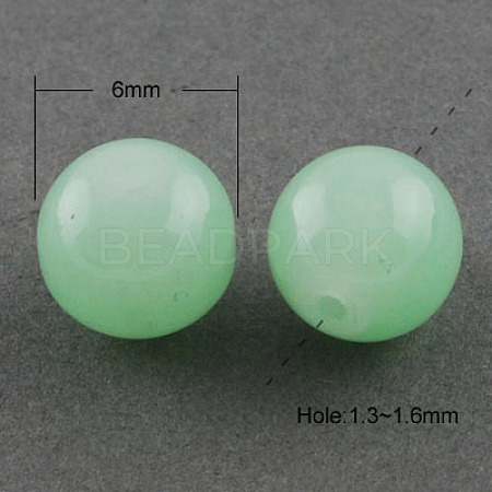 Imitation Jade Glass Beads Strands DGLA-S076-6mm-20-1