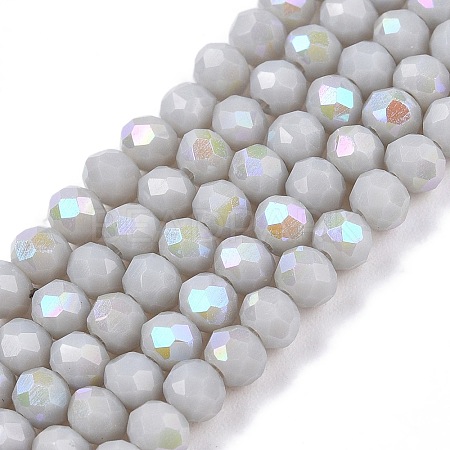 Electroplate Opaque Solid Color Glass Beads Strands EGLA-A044-P3mm-L19-1