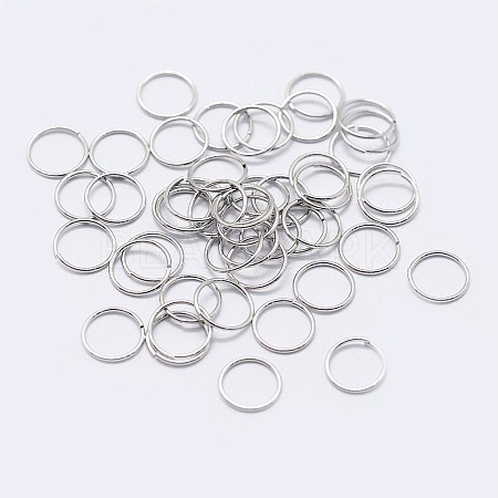 Anti-Tarnish Rhodium Plated 925 Sterling Silver Saw Cut Open Jump Rings STER-F036-02P-1x5mm-1