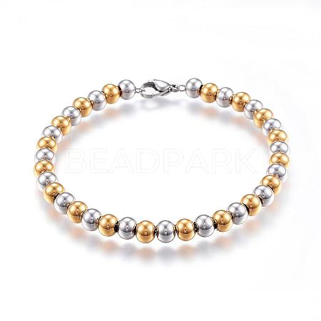 201 Stainless Steel Ball Chain Bracelets BJEW-E295-05-1