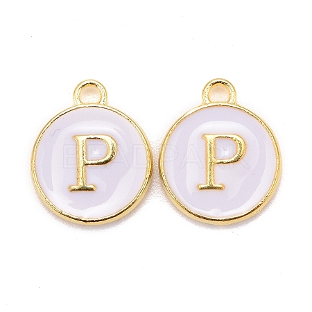 Golden Plated Alloy Charms LS-ENAM-S118-01P-1