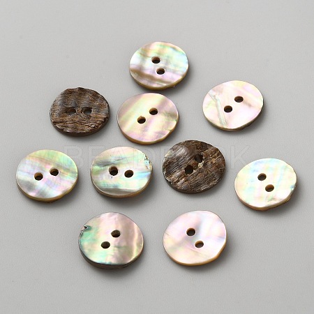 Natural Shell Buttons BUTT-WH0024-041D-1