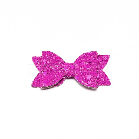 Plastic Glitter Polyester Bowknot Costume Accessories DIY-WH0265-97A-1