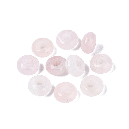 Natural Rose Quartz European Beads G-N359-17A-09-1