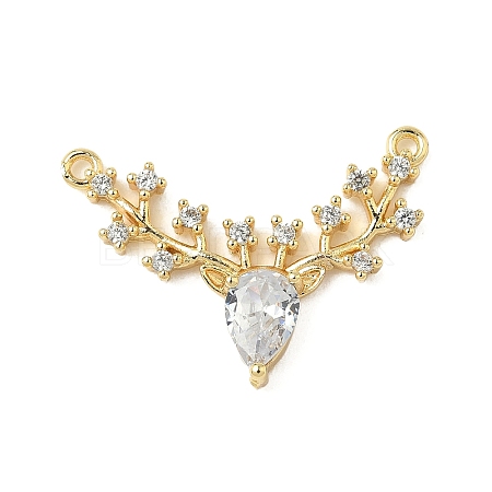 Brass Micro Pave Cubic Zirconia Pendants KK-K293-51G-1