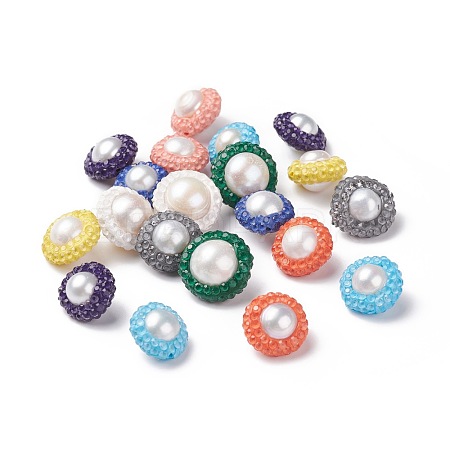 Polymer Clay Rhinestone Beads RB-S055-40-1