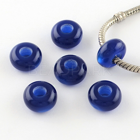Imitation Cat Eye Resin European Beads RPDL-S001-03-1