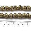 Electroplated Natural Lava Rock Beads Strands G-A251-D01-01D-4