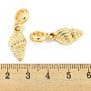 Rack Plating Alloy Spiral Shell Shape European Dangle Charms FIND-B034-42G-3