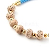 Natural Moon and Star Xingyue Bodhi Beads Nylon Cord Slide Bracelets BJEW-JB06338-3