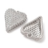 Brass Micro Pave Clear Cubic Zirconia Pendants KK-S388-01P-04-2