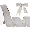 9M Single Face Velvet Ribbon with Gold Edge OCOR-WH0092-09A-1