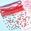 6 Strands 6 Colors Glass Beads Strands DGLA-YW0001-44B-1