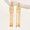 Cable Chain with Heart Tassel Dangle Earrings for Women CM9283-1