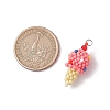 3Pcs 3 Colors Glass Seed Beaded Ice Cream Pendants PALLOY-MZ00550-3