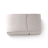 Tarnish Resistant 304 Stainless Steel Rectangle Magnetic Clasps with Glue-in Ends X-STAS-E089-42P-A-1
