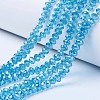 Electroplate Glass Beads Strands EGLA-A044-T8mm-A08-1
