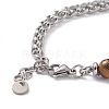 Round Mixed Gemstone Beaded Bracelet for Girl Women BJEW-F418-03-3