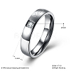 Valentine's Day Gifts Engraved Titanium Steel Couple Rings For Women RJEW-BB16383-9P-3