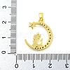 Brass Micro Pave Clear Cubic Zirconia Pendants FIND-Z044-03G-3