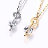 304 Stainless Steel Pendant Necklaces NJEW-O104-16-1