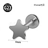 G23 Titanium 17 Gauge Internally Threaded Labrets WGEEA58-21-1