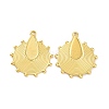 Ion Plating(IP) 304 Stainless Steel Pendant Cabochons Settings STAS-C003-08G-1