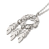 Non-Tarnish 201 Stainless Steel Pendnat Necklace with Cable Chains NJEW-E102-01P-03-1