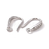 Brass Micro Pave Clear Cubic Zirconia Ear Hooks X-ZIRC-P100-05P-2