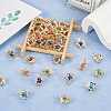 50Pcs 10 Colors Rhinestone Pendants IFIN-TA0001-53-5