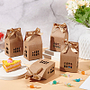 Hollow House Shaped Kraft Paper Candy Boxes CON-WH0105-12-5