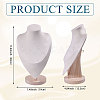 Bust Shaped Wooden Necklace Display Stands NDIS-WH0003-019A-01-2