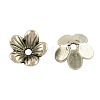 Tibetan Style Flower Alloy Bead Caps TIBEP-S192-AS-NR-1