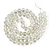 Electroplate Transparent Glass Beads Strands X-EGLA-N002-34C-C09-2