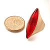 Resin Horse Eye Finger Rings RJEW-R006-01G-01-5
