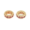 Brass Micro Pave Cubic Zirconia European Beads CU-CBAB99C-04G-4