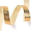 5 Yards Christmas Gold Stamping Polyester Printed Ribbon OCOR-A008-01A-3