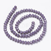 Opaque Solid Color Glass Beads Strands EGLA-A034-P6mm-D11-2