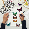 4Pcs Butterfly Carbon Steel Cutting Dies Stencils with PET Hollow Out Drawing Painting Stencils Sets & 1Pc PVC Plastic Stamps DIY-GL0004-149-3