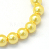 Baking Painted Pearlized Glass Pearl Round Bead Strands X-HY-Q003-6mm-67-2