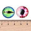 Half Round/Dome Dragon Eye Printed Glass Cabochons GGLA-A002-20mm-AB-3