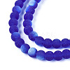 Frosted Transparent Glass Beads Strands GLAA-T032-T4mm-MBB16-3