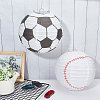 Football-shaped Paper Lantern Set DIY-WH0259-39-4