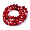 Dyed Natural Crackle Agate Beads Strands G-T100-03C-4