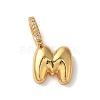 Brass Micro Pave Cubic Zirconia Pendants KK-K345-13M-G-1